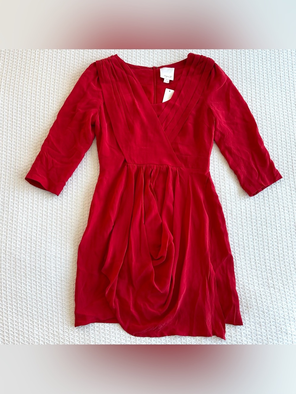 NWT Anthropologie Aryn K. red silk dress